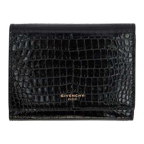 givenchy black croc wallet